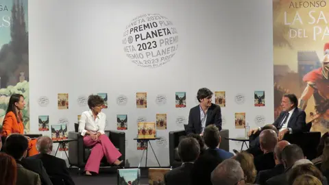 Esther Vaquero; Sonsoles Ónega; Alfonso Goizueta y José Creuheras