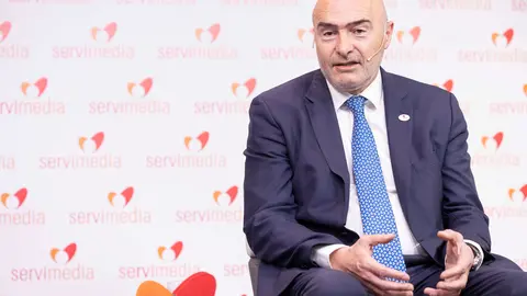 José María Torres durante la entrevista en Servimedia - Foto deJorge Villa