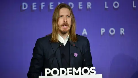 Pablo Fernández en la sede de Podemos - Foto de Dani Gago