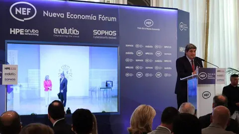 José Luis Escrivá en una comparecencia en Nueva Economía Fórum - Foto de Nueva Economía Fórum