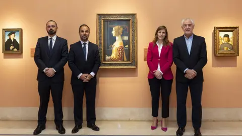 De izquierda a derecha Fernando García Muiña , Javier Ramos López , Cristina Caramés y Evelio Acevedo - José Belló