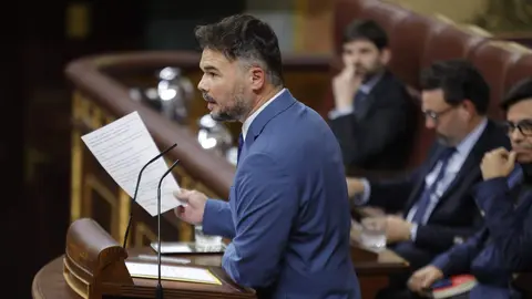 Gabriel Rufián durante una intervención en el Congreso - Congreso de los Diputados