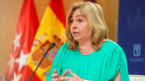 Inma Sanz durante la rueda de prensa - Ayuntamiento de Madrid