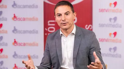 Lobato en un momento de su entrevista con Servimedia - Foto de Jorge Villa