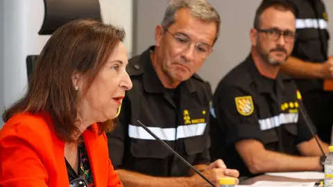 Margarita Robles, durante la visita a al UME este s&aacute;bado - Foto del Ministerio de Defensa