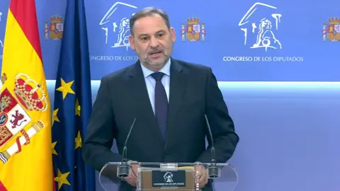 Ábalos en una rueda de prensa - Foto del Congreso de los Diputados