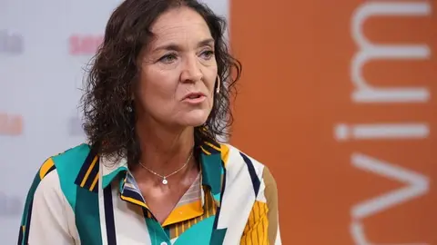 Reyes Maroto durante la entrevista en Servimedia | Foto de Jorge Villa