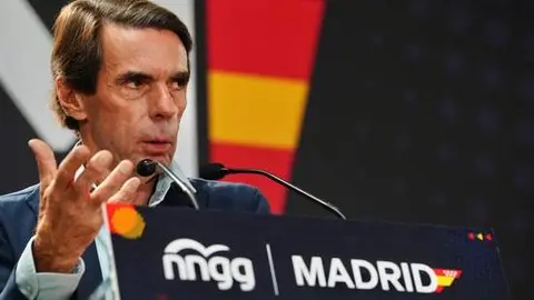 José María Aznar durante su intervención | Foto de David Mudarra