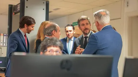 Miguel &Aacute;ngel&nbsp;Garc&iacute;a Mart&iacute;n ha visitado hoy este juzgado espec&iacute;fico para casos financieros -Foto Comunidad de Madrid