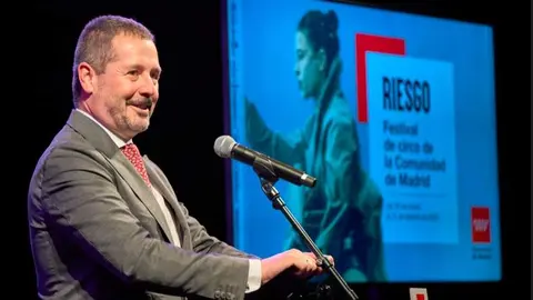 El consejero De Paco Serrano ha presentado Riesgo, el Festival de circo de la Comunidad de Madrid - Foto Comunidad de Madrid