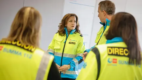 La consejera Matute en el Centro Coordinador del Servicio de Urgencia Médica regional - Foto Comunidad de Madrid
