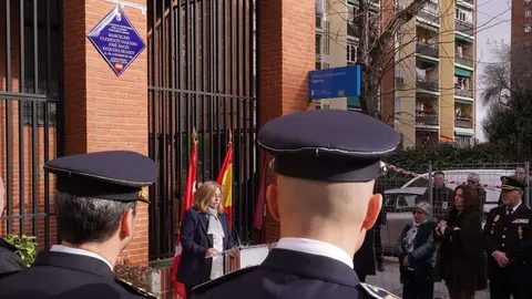 Inma Sanz durante la ceremonia de homenaje - Ayuntamiento de Madrid