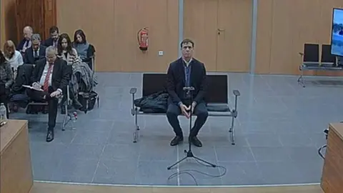 David S&aacute;nchez P&eacute;rez-Castej&oacute;n, hermano del presidente del Gobierno Pedro S&aacute;nchez, compareci&oacute; este jueves ante la jueza Beatriz Biedma en Badajoz