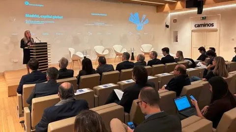 Rocío Albert, en la apertura de la jornada Madrid, capital global - Foro Comunidad de Madrid