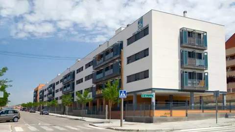 Proyección de un bloque de viviendas de la EMV - Foto Ayuntamiento de Rivas