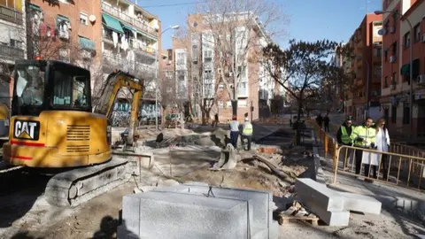 Obras del nuevo itinerario peatonal entre Usera y Madrid Río - Foto Ayuntamiento de Madrid