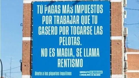 Cartel Sindicato de Inquilinas e Inquilinos de Madrid
@InquilinatoMad