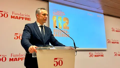 Carlos Novillo, en la presentación del Libro Blanco de Prevención de incendios y sus consecuencias - Foto Comunidad de Madrid