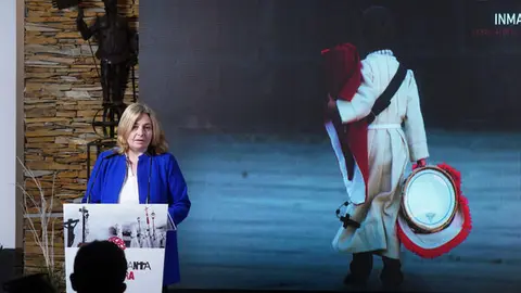 La vicealcaldesa, Inma Sanz, durante la presentación de la Semana Santa de Zamora 2025 en Madrid