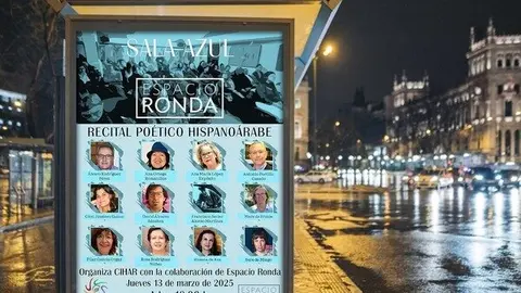 El Recital poético hispanoárabe tuvo lugar en 
Espacio Ronda, en Ronda de Segovia, 50 de 
Madrid