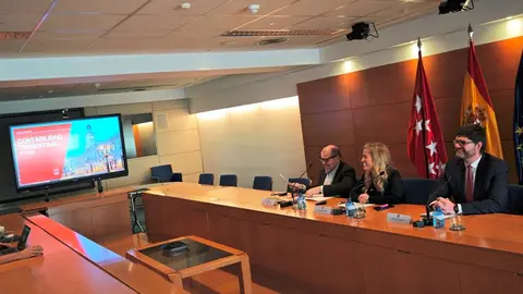 La consejera Albert en la presentación de los datos de la Contabilidad Regional del cuarto trimestre - Foto Comunidad de Madrid