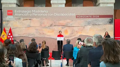 Ayuso durante la presentación - Foto Servimedia