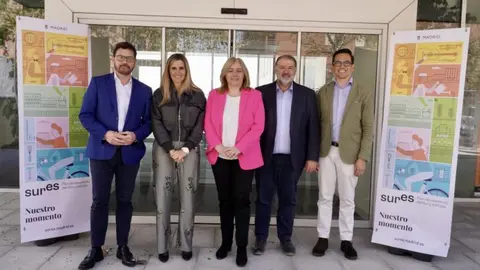 Sanz, durante su intervención en la XIV sesión de la Comisión Permanente del Plan de desarrollo del sur y del este de Madrid (SURES) celebrada este jueves