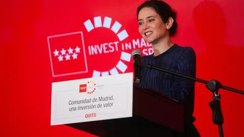 Isabel Díaz Ayuso en Quito en un encuentro con  empresarios de Ecuador organizado por Invest in Madrid - Foto Comunidad de Madrid