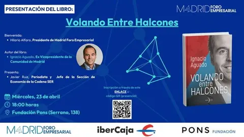 Ignacio Aguado presenta su libro "Volando entre halcones" en la Fundación Pons
