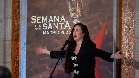 Rocío Luna en la presentación de la Semana Santa 2025. Esther Vázquez (c) Madrid Destino - Ayuntamiento de Madrid