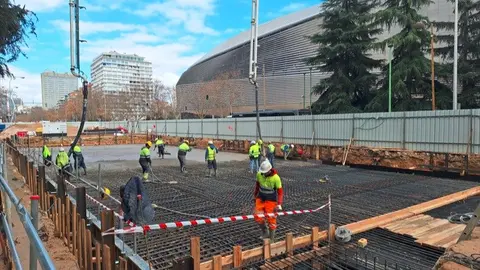 Obras de la nueva estación de Metro Santiago Bernabéu - Foto Comunidad de Madrid