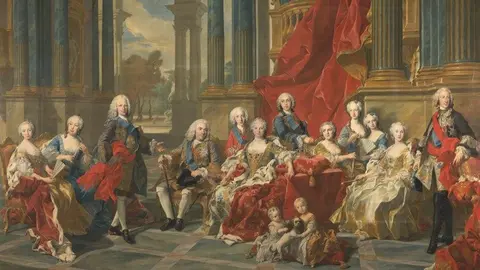 Louis-Michel van Loo La familia de Felipe V - Foto Comunidad de Madrid