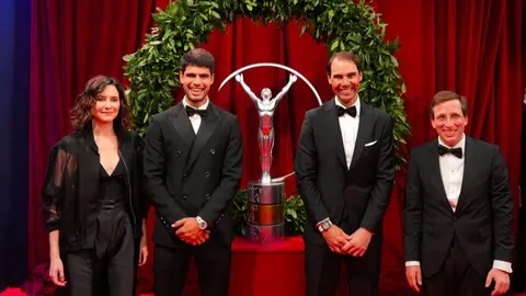 Ayuso y Almeida, junto a Nadal y Alcaraz en los Premios Laureus World Sports - Foto Comunidad de Madrid