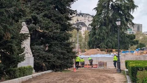 Obras en los Jardines de Sabatini - Foto Ayuntamiento de Madrid