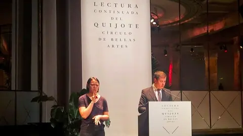 El viceconsejero Luis Martín en la Lectura continuada del Quijote - Foto Comunidad de Madrid