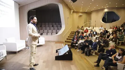 Niño en la presentación de esta mañana de la Red de Mentores de Madrid Emprende