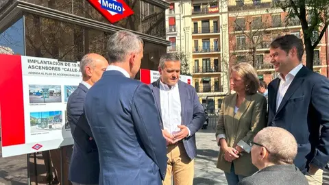 El consejero Rodrigo, presentando en Goya la nueva campaña  informativa sobre accesibilidad de la compañía metropolitana - Foto Comunidad de Madrid