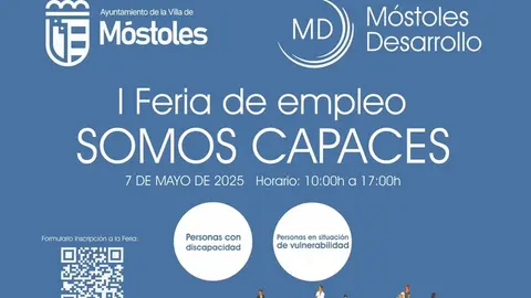 Cartel de la I Feria de Empleo 'Somos Capaces' de Móstoles | Foto de Móstoles Desarrollo