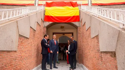 El consejero Novillo, supervisando las obras de la Plaza de Las Ventas - Foto Comunidad de Madrid
