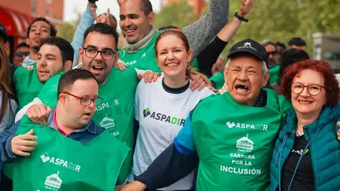 La consejera Dávila durante su participación en la XXIX Carrera por la Inclusión de ASPADIR, en Rivas Vaciamadrid - Foto Comunidad de Madrid