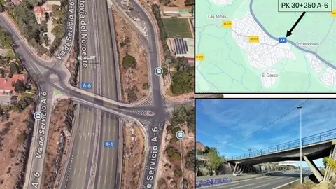 Cortes en la A-6 por obras en un paso elevado de Torrelodones: afectaciones al tráfico durante 6 meses