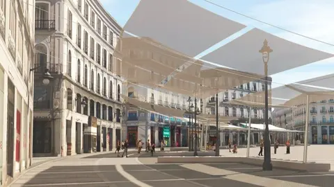 Modelado 3D de los toldos - Foto Ayuntamiento de Madrid