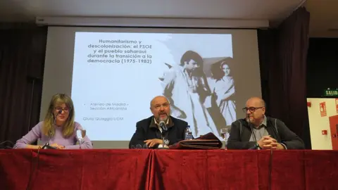 Giulia Quaggio; Basilio Rodríguez Cañada, y 
José María López Sánchez - Foto José Belló Aliaga