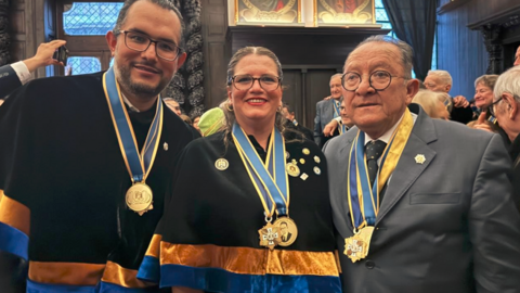 Marco Mendoza, Beatriz Saavedra y Ariosto 
Otero