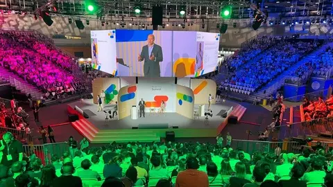 Los consejeros López-Valverde y Viciana, en el Google  Cloud Summit 2025 - Foto Comunidad de Madrid