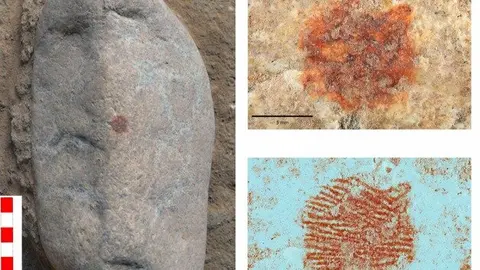 Canto y huella. Foto del canto: David Alvarez Alonso (autor). Imágenes del punto y huella: Samuel Miralles Mosquera (autor)