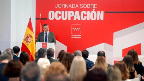 El consejero Rodrigo ha inaugurado la jornada sobre ocupación - Foto Comunidad de Madrid
