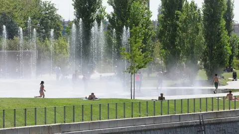 Imagen de archivo de chorros refrescantes