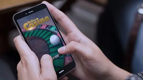 Adicción a los juegos de azar. Imagen de archivo.