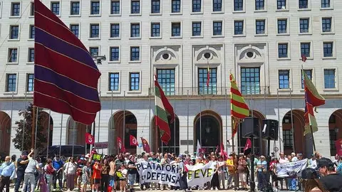 Manifestación leoneses en Madrid.